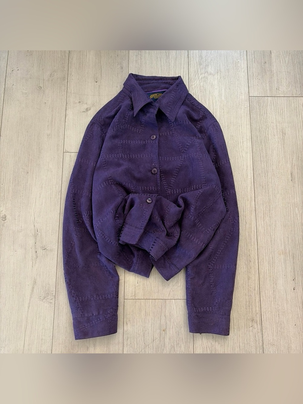 Vintage Purple Button-Up Jacket
